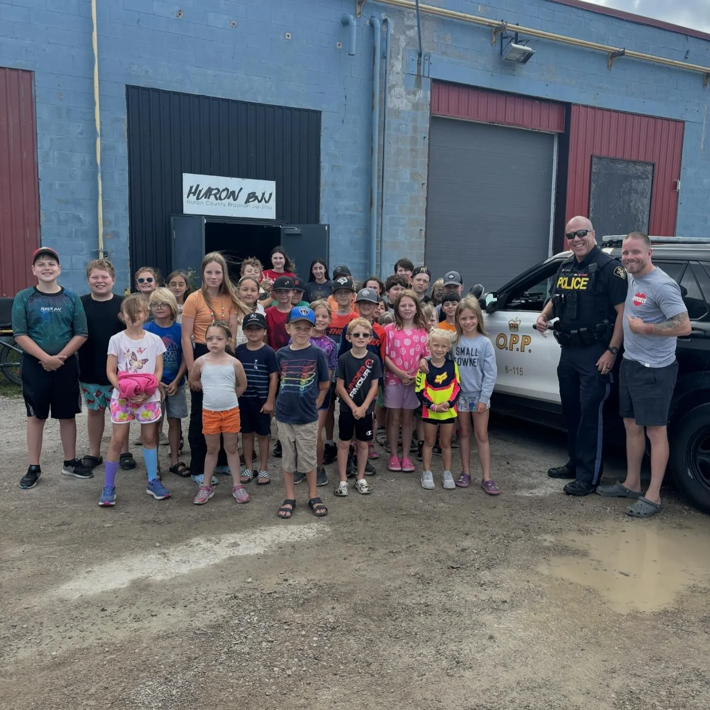 summer school program students with opp officer